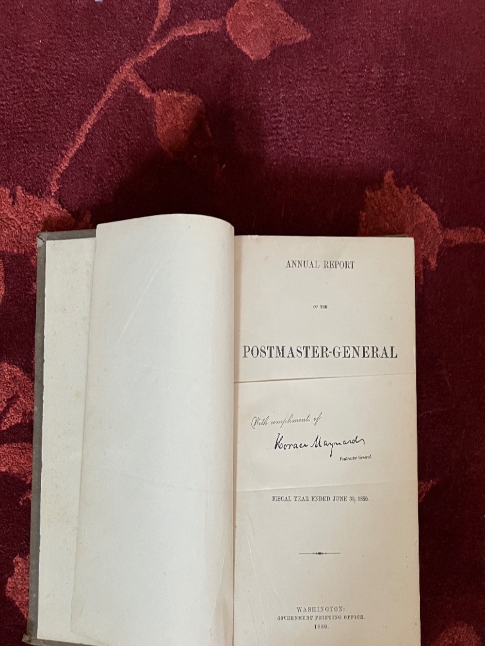Postmaster General Annual Report for the Fiscal Year ended June 30, 1880 Book